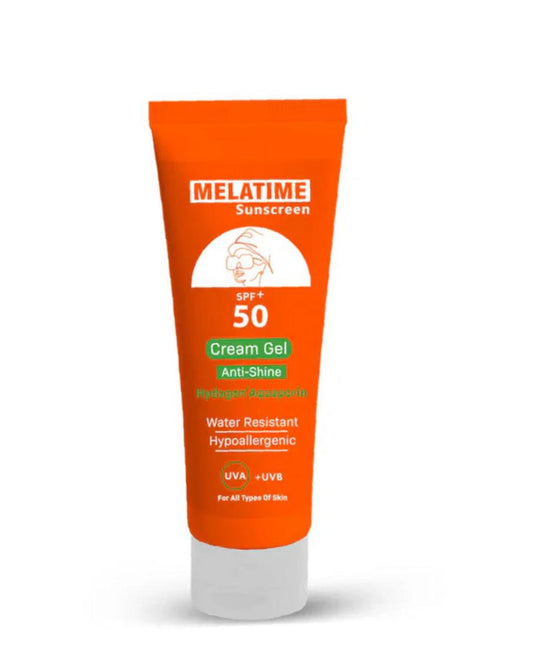 Melatime Sunscreen 50 SPF Cream Gel Antishine