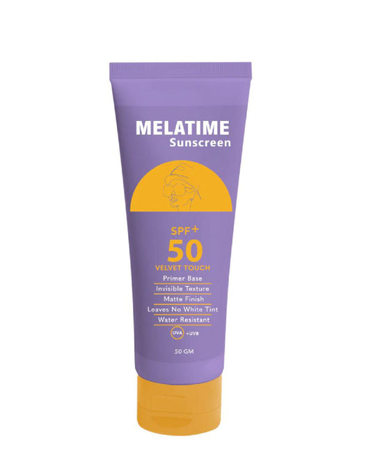 Melatime sunscreen 50 spf velvet touch