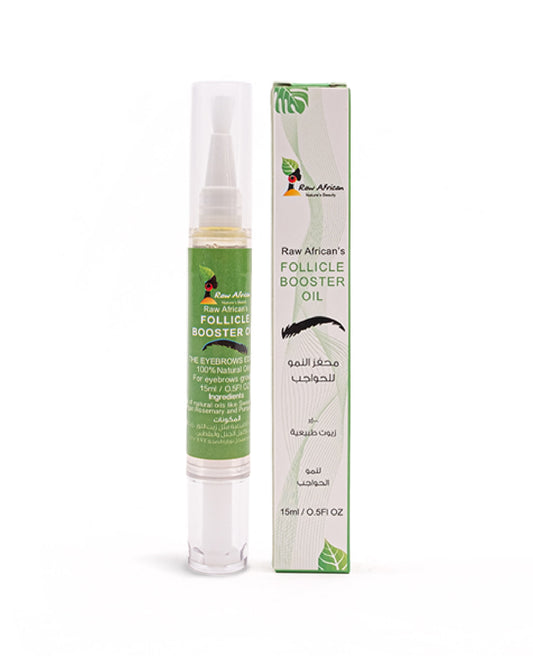 Raw African brow follicle booster
