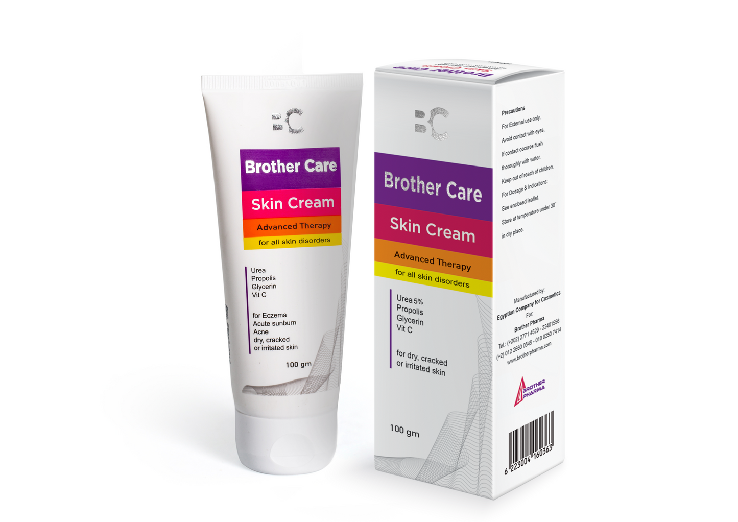 Brother Care Cream with Urea 5%, Propolis, Glycerin and Vit. C - 100gm